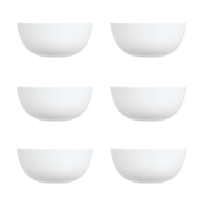 LUMINARC DIWALI WHITE Salaterka 21 cm - 6 SZT. | szkło hartowane | D7410