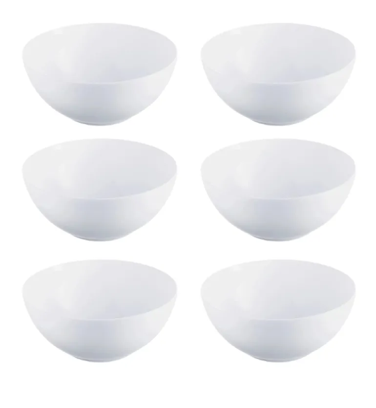 LUMINARC DIWALI WHITE Salaterka 18 cm - 6 SZT. | szkło hartowane | L4604