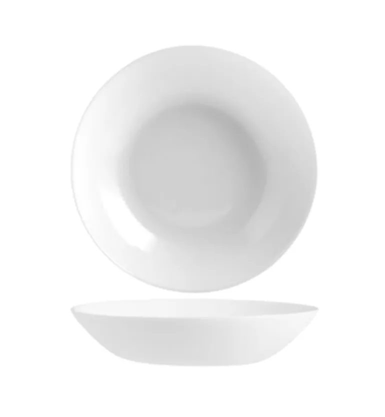 LUMINARC DIWALI WHITE Serwis obiadowy 57 el dla 18 osób | szkło hartowane | V0361