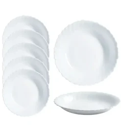 LUMINARC FESTON 6 szt. - Talerz głęboki 28 cm / szkło hartowane