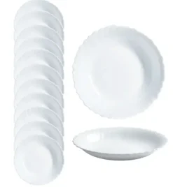 LUMINARC FESTON 12 szt. - Talerz głęboki 28 cm / szkło hartowane
