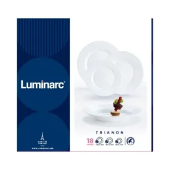 LUMINARC TRIANON Komplet obiadowy 18 el dla 6 os / Szkło hartowane