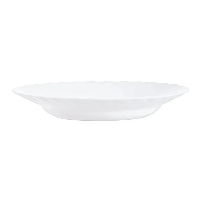 LUMINARC TRIANON WHITE OPK | Komplet obiadowy 38 el dla 12 os z salaterkami | szkło hartowane | 144