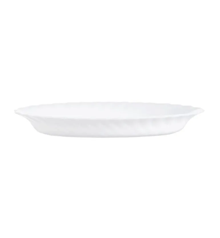 LUMINARC TRIANON WHITE Półmisek owalny 22 cm | biały | szkło hartowane | H4126