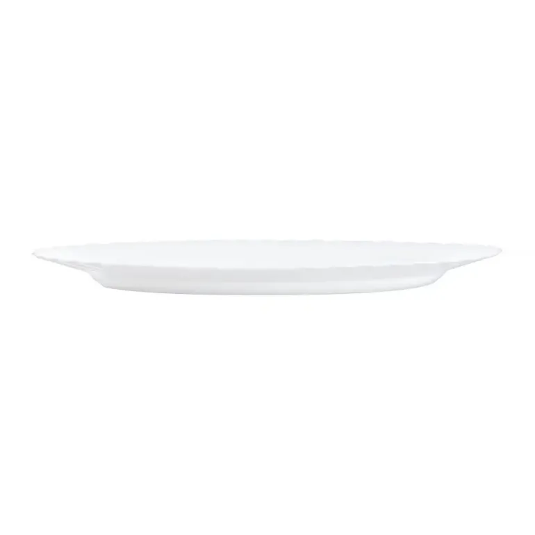 LUMINARC TRIANON WHITE Talerz obiadowy 27 cm | biały | szkło hartowane | 68977/V8353