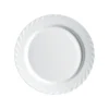 LUMINARC TRIANON WHITE Talerz obiadowy 27 cm - 12 SZT. | biały | szkło hartowane | 68977/V8353