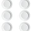 LUMINARC TRIANON WHITE Talerz obiadowy 27 cm - 6 SZT. | biały | szkło hartowane | 68977/V8353
