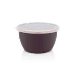 METALAC | BORDEAUX Pojemnik emaliowany z plastikową pokrywką 16 cm 1.7 L, bordowy