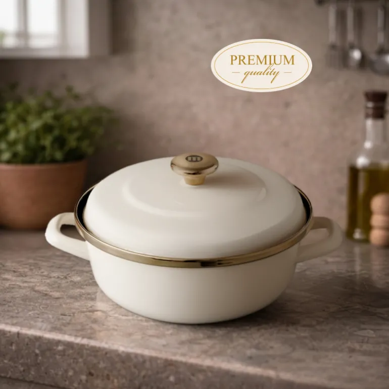 METALAC MAXIMUS PLUS Garnek niski 3,9 l z pokrywką 24 cm / emalia