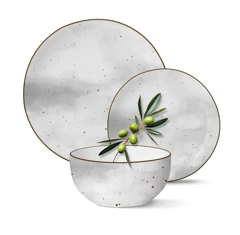 MG HOME ANTICO SERWIS OBIADOWY Z PORCELANY 12 EL. / 4 OS.