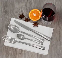 MG HOME ARYA SILVER ZESTAW SZTUĆCÓW ZE STALI NIERDZEWNEJ 24 EL / 6 OS