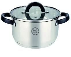 MG HOME | BLACK KOMPLET GARNKÓW ZE STALI NIERDZEWNEJ 8 EL.
