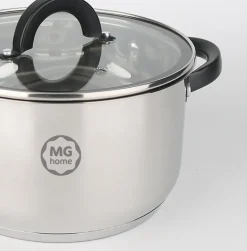 MG HOME | BLACK KOMPLET GARNKÓW ZE STALI NIERDZEWNEJ 8 EL.