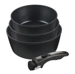 MG HOME CLEVER KITCHEN ZESTAW 3 GARNKÓW 18/20/22 CM Z ODPINANĄ RĄCZKĄ