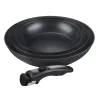MG HOME CLEVER KITCHEN ZESTAW 3 PATELNI 20/24/28 CM Z ODPINANĄ RĄCZKĄ