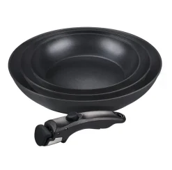MG HOME CLEVER KITCHEN ZESTAW 3 PATELNI 20/24/28 CM Z ODPINANĄ RĄCZKĄ