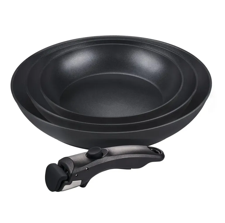 MG HOME CLEVER KITCHEN ZESTAW 3 PATELNI 20/24/28 CM Z ODPINANĄ RĄCZKĄ