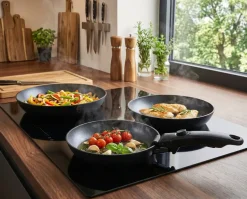 MG HOME CLEVER KITCHEN ZESTAW 3 PATELNI 20/24/28 CM Z ODPINANĄ RĄCZKĄ