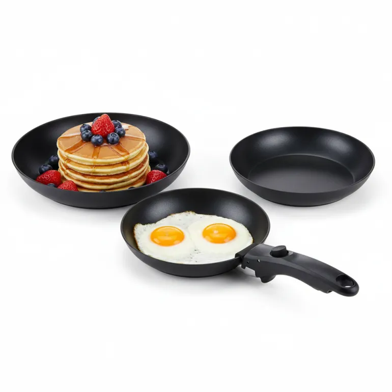 MG HOME CLEVER KITCHEN ZESTAW 3 PATELNI 20/24/28 CM Z ODPINANĄ RĄCZKĄ