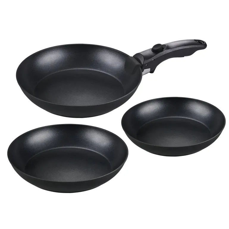 MG HOME CLEVER KITCHEN ZESTAW 3 PATELNI 20/24/28 CM Z ODPINANĄ RĄCZKĄ