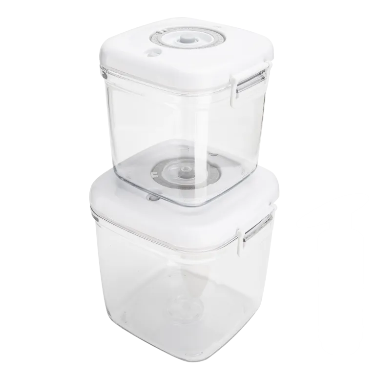 MG HOME CLEVER KITCHEN ZESTAW 4 POJEMNIKÓW HERMETYCZNYCH z pompką (BIAŁE)