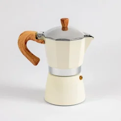 MG HOME | CREMA Kawiarka aluminiowa 300 ml / 6 filiżanek | BIAŁA