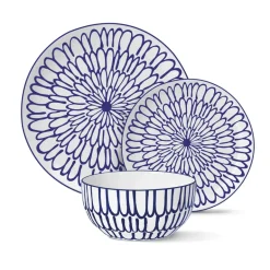 MG HOME FIORI ZESTAW OBIADOWY Z PORCELANY 12 EL. / 4 OS.