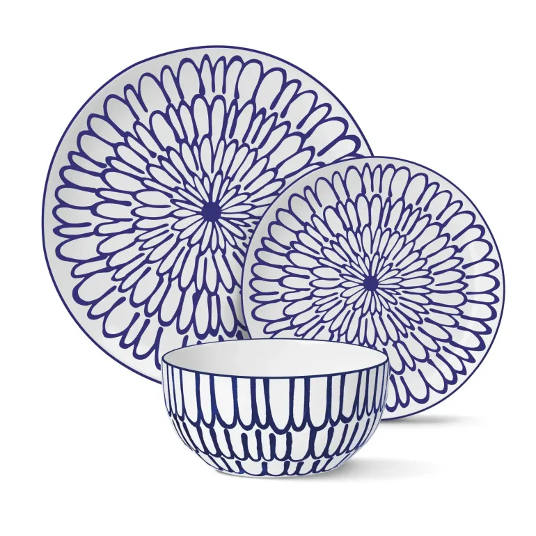 MG HOME FIORI ZESTAW OBIADOWY Z PORCELANY 12 EL. / 4 OS.