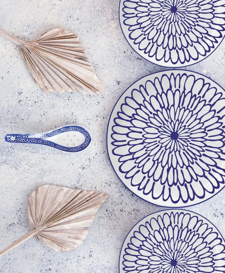 MG HOME FIORI ZESTAW OBIADOWY Z PORCELANY 12 EL. / 4 OS.