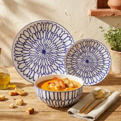 MG HOME FIORI ZESTAW OBIADOWY Z PORCELANY 12 EL. / 4 OS.
