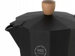 MG HOME | GALAO Kawiarka aluminiowa / czarna 300 ml / 6 filiżanek