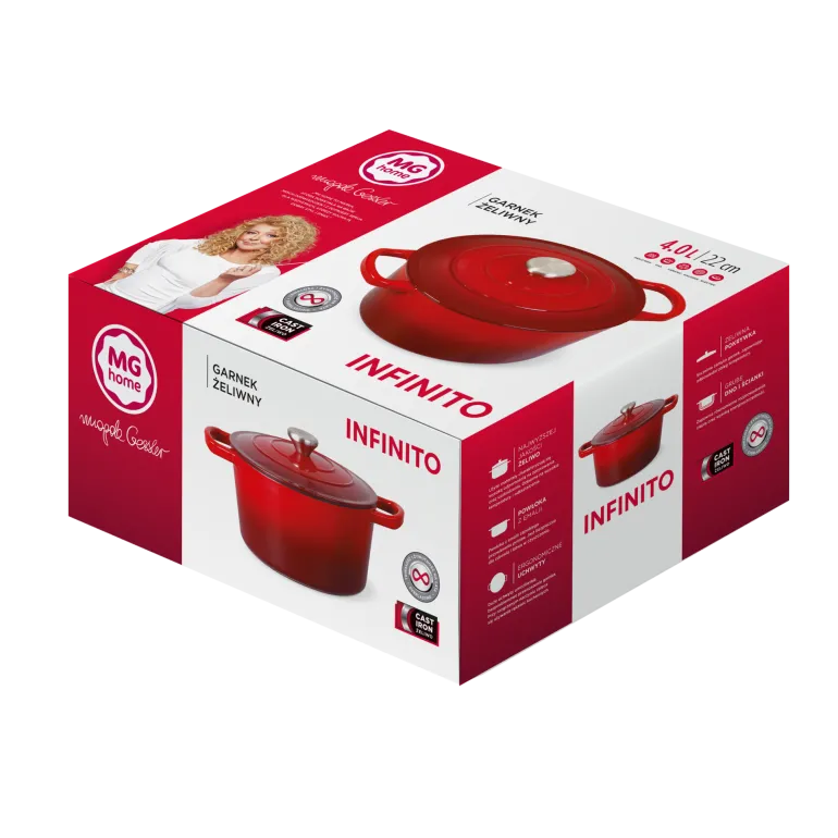 MG HOME Garnek żeliwny INFINITO 22 cm / emaliowany
