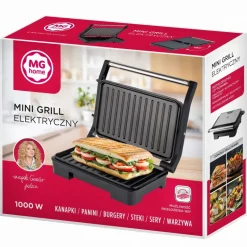 MG HOME Mini Grill elektryczny panini 1000W / srebrny