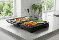 MG HOME Mini Grill elektryczny panini 1000W / srebrny
