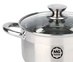 MG HOME | MODERNO KOMPLET GARNKÓW ZE STALI SZCZOTKOWANEJ 6 EL.