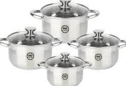 MG HOME | MODERNO STEEL BRUSHED KOMPLET GARNKÓW 8 EL.