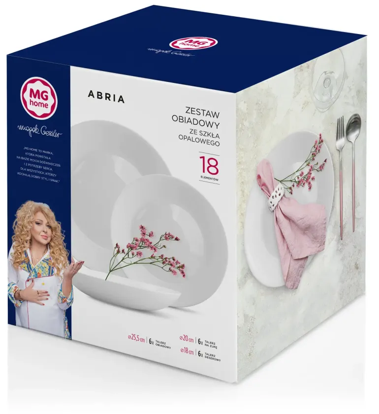 MG HOME | OPAL ABRIA KOMPLET OBIADOWY 18 EL (OKRĄGŁY)