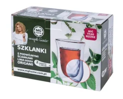 MG HOME Renza Origami Zestaw Szklanek 2x280 ml / borokrzemowe