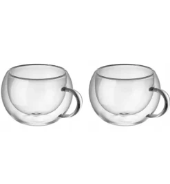 MG HOME | RENZA Zestaw 2 filiżanek termicznych z uchem 300 ml