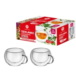 MG HOME | RENZA Zestaw 2 filiżanek termicznych z uchem 300 ml