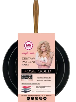 MG HOME | ROSE GOLDKOMPLET 2 PATELNI 24/28 CM
