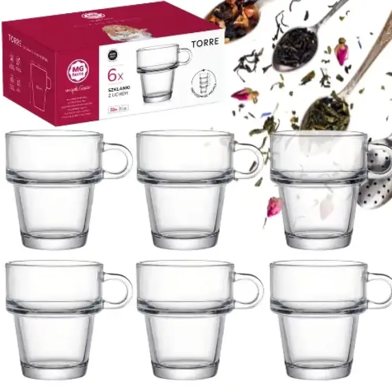 MG HOME TORRE ZESTAW SZKLANEK DO SZTAPLOWANIA 6x250 ML