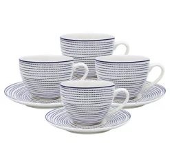 MG HOME | ZESTAW KAWOWY Z PORCELANY MAREA 4x240 ml