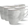MG HOME | ZESTAW KUBKÓW PORCELANOWYCH ANTICO 6x360 ml