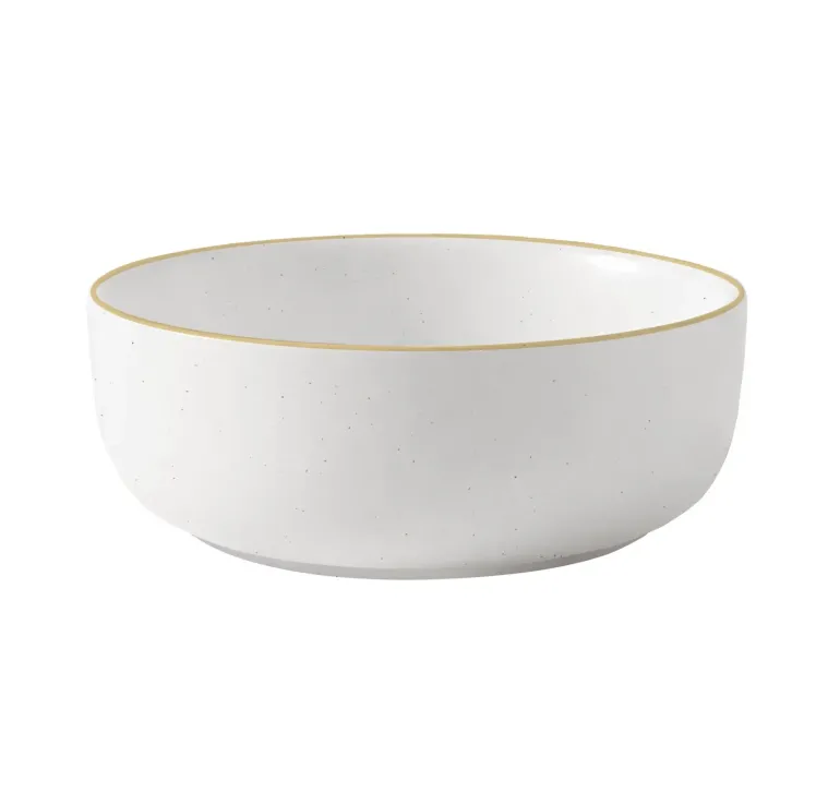 MG HOME | ZESTAW MISEK Z KAMIONKI ARTENA WHITE 4x780 ml