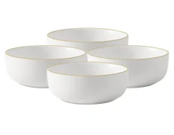 MG HOME | ZESTAW MISEK Z KAMIONKI ARTENA WHITE 4x780 ml