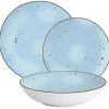 MG HOME | ZESTAW OBIADOWY Z PORCELANY GEMMA BLUE 18 EL / 6 OS