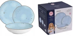 MG HOME | ZESTAW OBIADOWY Z PORCELANY GEMMA BLUE 18 EL / 6 OS