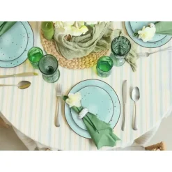 MG HOME | ZESTAW OBIADOWY Z PORCELANY GEMMA GREEN 12 EL / 4 OS