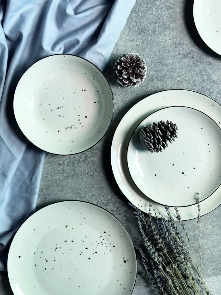 MG HOME | ZESTAW OBIADOWY Z PORCELANY GEMMA WHITE 54 EL / 18 OS